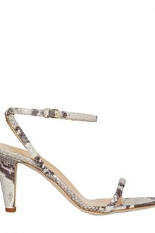 Gianna Meliani 80mm Python Print Leather Sandals - Lyst