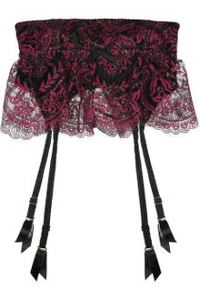 Agent Provocateur Dahlia Satin and Metallic Lace Waspie - Lyst