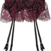 Agent Provocateur Dahlia Satin and Metallic Lace Waspie in Red - Lyst