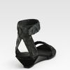 Alexander Wang Vika Parrot Fish and Suede Wedge Sandals in Black - Lyst