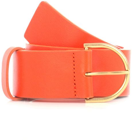 Balenciaga Leather Belt in Orange - Lyst