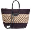Balenciaga Woven Raffia and Leather Basket Bag in Purple (purple multi) - Lyst