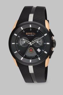 Breil Stainless Steel Chronograph Rubber Strap Watch - Lyst
