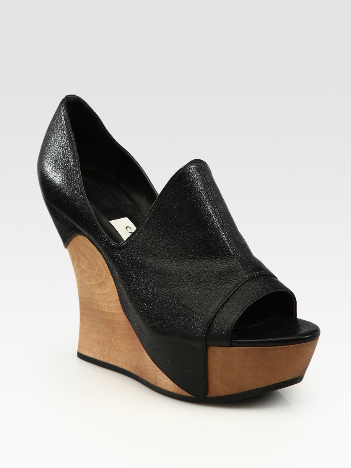 Camilla Skovgaard Tanganica Leather & Wood Wedge Platform Sandals in Black Lyst