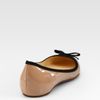 Christian Louboutin Patent Leather Bow Ballet Flats in Beige (nude) - Lyst