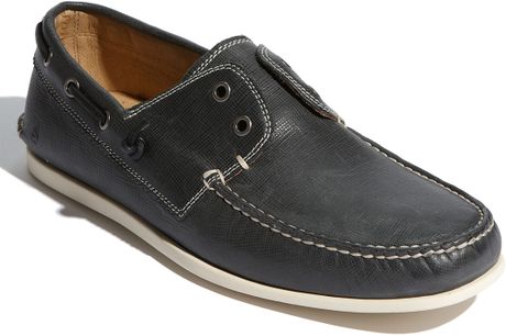 John Varvatos Schooner Boat Shoe in Blue for Men (navy