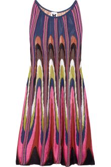 M Missoni Trapeze Crochet-Knit Cotton-Blend Mini Dress - Lyst