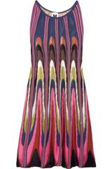 M Missoni Trapeze Crochet-Knit Cotton-Blend Mini Dress
