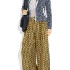 Rag & Bone Racine Printed Silk Wideleg Pants in Yellow - Lyst