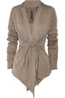 Rick Owens Lilies Tie-front Jersey Cardigan - Lyst