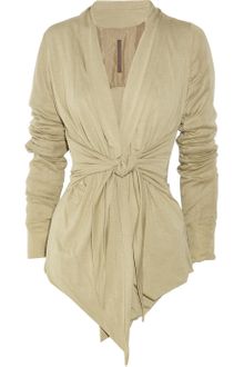 Rick Owens Lilies Tie-front Jersey Cardigan - Lyst