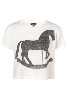 Topshop Rocking Horse Crop Tee - Lyst