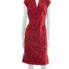 Zac Posen Tafetta Leopard Dress in Red - Lyst