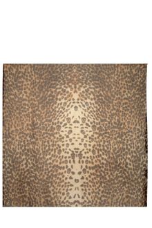 Alexander McQueen Leopard Skull Print Silk Chiffon Scarf - Lyst