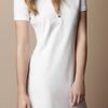 Burberry Cotton Pique Polo Dress in White - Lyst