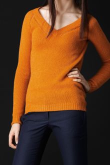 Burberry Prorsum Crochet Detail Cashmere Sweater - Lyst