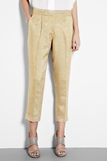By Malene Birger Gold Manna Cropped Trousers - Lyst