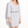 Calvin Klein Belted Dress in Gray (cement) - Lyst