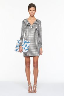 Diane Von Furstenberg Reina Long Sleeve Dress - Lyst