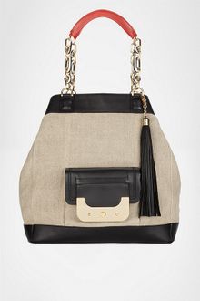 Diane Von Furstenberg Harper Anna Burlap Bag - Lyst