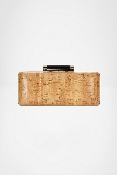 Diane Von Furstenberg Tonda Cork Clutch in Beige (natural) - Lyst