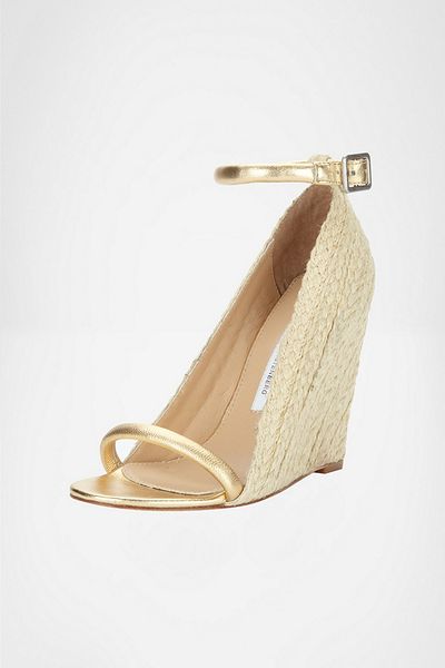 Diane Von Furstenberg Tchad in Gold (old gold metallic with natural h) - Lyst