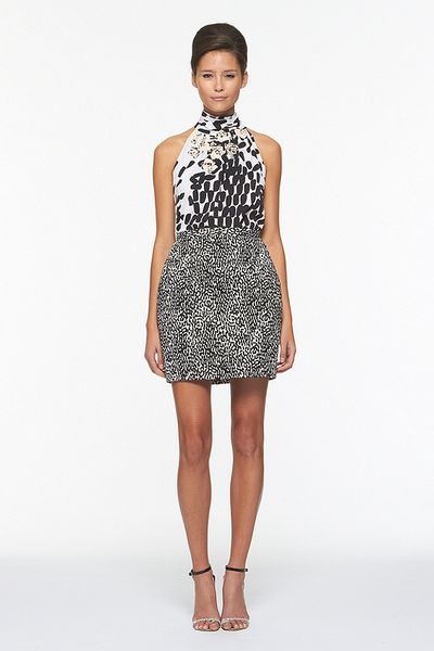 Diane Von Furstenberg Clyde Mini Skirt in Gray (tiny marks) - Lyst
