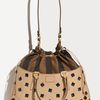 Fendi B. Fab  Medium Studded Calfskin Tote in Beige (beige/black) - Lyst