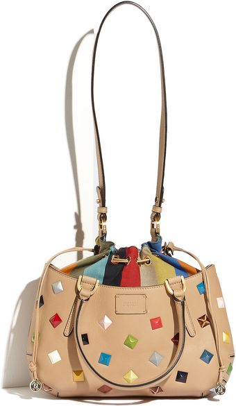  B. Fab - Small Studded Calfskin Tote 
