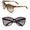 Gucci Metal Trim Sunglasses in Black (brown) - Lyst