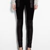 Joseph Black Leather Panel Trouser in Black - Lyst