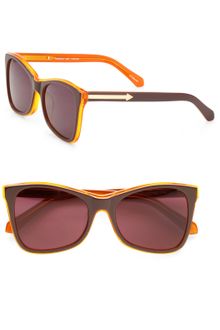 Karen Walker Modified Cateye Sunglasses/brown & Orange - Lyst