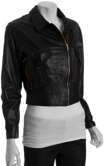  Black Leather Glove Motorcycle Jacket 