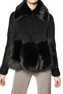 Maurizio Pecoraro Rabbit & Fox Fur Wool Cashmere Jacket - Lyst