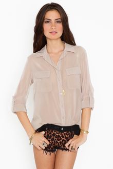 Nasty Gal Chloe Pocket Blouse - Lyst