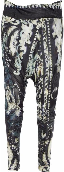 Balmain Printed Satin-jersey Harem Pants - Lyst