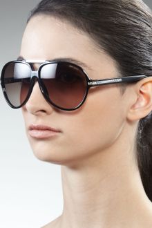 Jimmy Choo Luisa Aviator Sunglasses, Black - Lyst