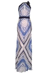 Philosophy di Alberta Ferretti Printed Satin-twill Maxi Dress