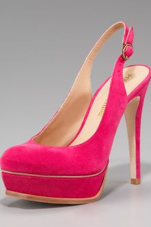 Pour La Victoire Suede Slingback Platform Pump - Lyst
