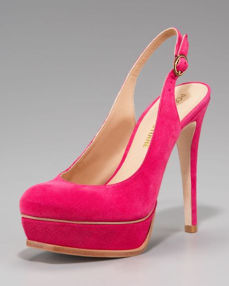 fuschia slingbacks