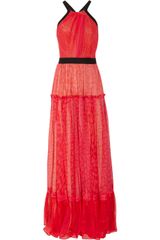 Roberto Cavalli Printed Silk-georgette Gown