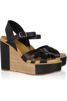 See By Chloé Leather Wedge Sandals - Lyst