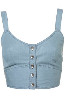 Topshop Denim Soft Bralet - Lyst