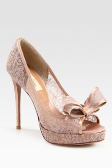 Valentino Lace Couture Bow Pumps - Lyst
