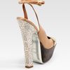 Yves Saint Laurent Tieup Satin and Suede Platform Pumps in Multicolor (multi) - Lyst