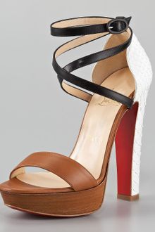 Christian Louboutin Summerissima Crisscross Platform Sandal - Lyst