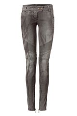 Balmain Grey Low Rise Denim Pants