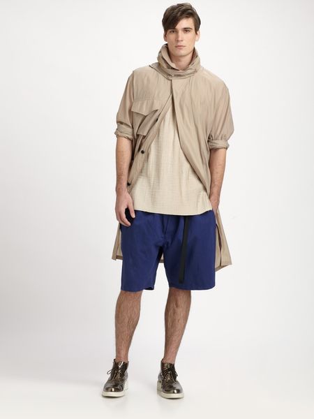 3.1 Phillip Lim Convertible Silk Anorak in Khaki for Men - Lyst
