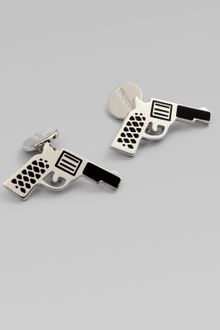 Prada Sterling Silver Cuff Links - Lyst