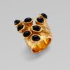 Yves Saint Laurent Goldtone Artsy Dot Ring in Gold (black) - Lyst